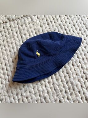 Polo Ralph Lauren Navy Bucket Hat with Yellow Pony | large/xlarge